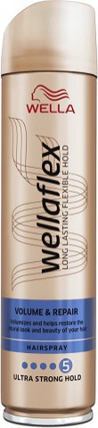 Wellaflex lak Volume&repair 5/250ml | Kosmetické a dentální výrobky - Vlasové kosmetika - Laky, gely a pěnová tužidla na vlasy